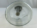 Vintage Clear Ribbed Glass Plant Mister Silver Tone Metal Pump Blue Plunger Made in Taiwan water sprayer molded bottle