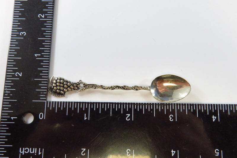 Grape Cluster Design 833 Silver Brazilian Demitasse Coffee Baby Diminutive Spoon