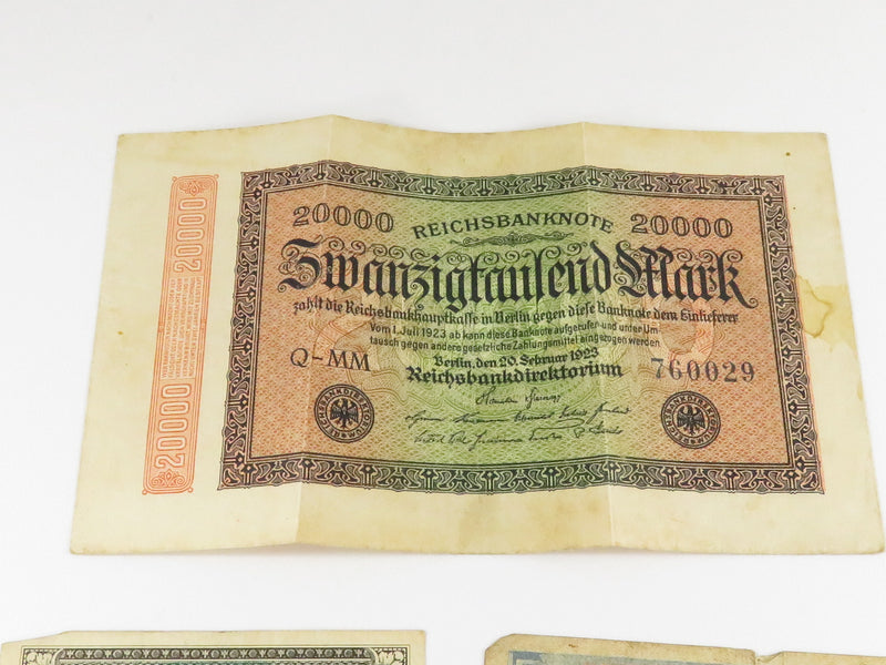 Grouping of 5 Vintage Paper Currency No Longer in Use