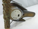 Vintage Singing American Robin Bird Figurine on Faux Bark Perch with Metal Hanging Loop battery operated chirping