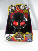 Back panel of the Force N' Telling Vader box showing multilingual warnings, Made in China marking, and UPC barcode 5010996236487