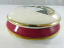 Vintage Limoges France Eiffel Tower Paris Porcelain Covered Trinket Box Burgundy Gold Gilt Veritable Porcelaine d'Art