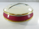 Vintage Limoges France Eiffel Tower Paris Porcelain Covered Trinket Box Burgundy Gold Gilt Veritable Porcelaine d'Art