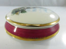 Vintage Limoges France Eiffel Tower Paris Porcelain Covered Trinket Box Burgundy Gold Gilt Veritable Porcelaine d'Art