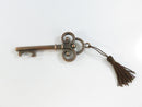 Copper Tone Gothic Victorian Fantasy Skeleton Key Bottle Opener with Brown Tassel novelty metal design ornate scrollwork