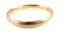 Fancy Etched Gold Filled Hinged Bangle Bracelet Marked HB 6 1/2" Long — Victorian Edwardian • Gold, Yellow Gold — front view