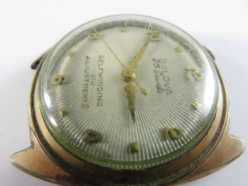 Bulova 23 Jewel Watch, Vintage Parts, Self-Winding, 10BPAC Movement, Non-Functional, 33mm