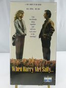 Front view of factory sealed When Harry Met Sally... VHS slipcover with Billy Crystal and Meg Ryan artwork and Nelson Entertainment logo