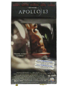 Front of factory-sealed Apollo 13 VHS slipcover showing astronaut helmet artwork, cast names, MCA Universal Home Video logo, and rebate sticker
