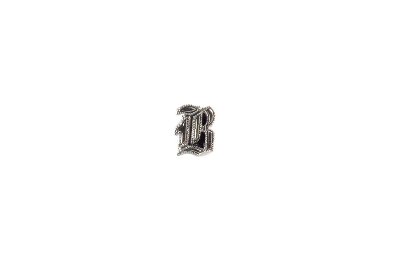 Letter B Ring Insert for Signet Monogram Rings Hardstone Ring Letter B 6.03 mm — Silver — front view