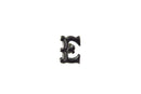 Letter E Ring Insert for Signet Monogram Rings Hardstone Ring Letter E 8.15mm — Silver — front view