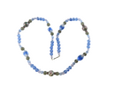 Vintage 1970s Asian Cloisonné & Glass Bead Necklace, 23.75 Inch — front view