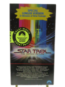 Front of sealed Star Trek: The Motion Picture VHS slipcover with Special Longer Version 12 Minutes of New Footage sticker