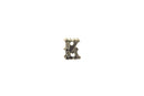 Letter K Ring Insert for Signet Monogram Rings Hardstone Ring Letter K 8.22mm — Silver — front view