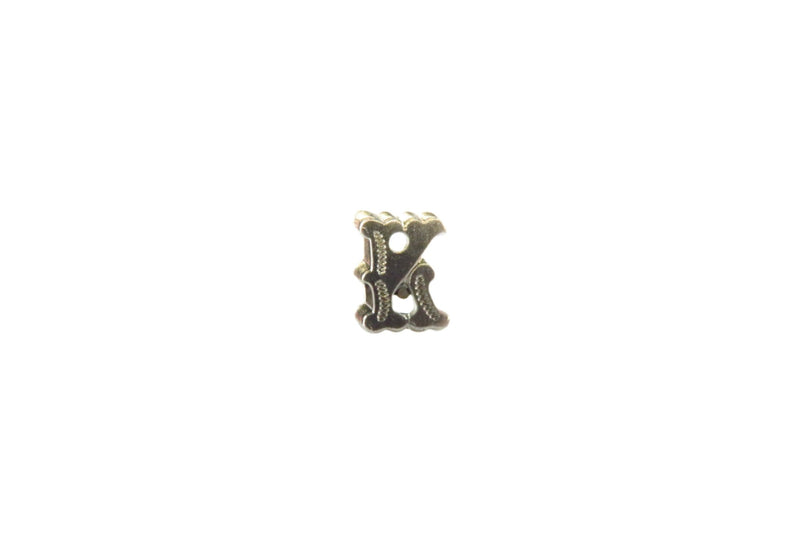 Letter K Ring Insert for Signet Monogram Rings Hardstone Ring Letter K 8.22mm — Silver — front view