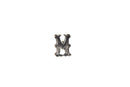 Letter M Ring Insert for Signet Monogram Rings Hardstone Ring Letter M 8mm — Silver — front view