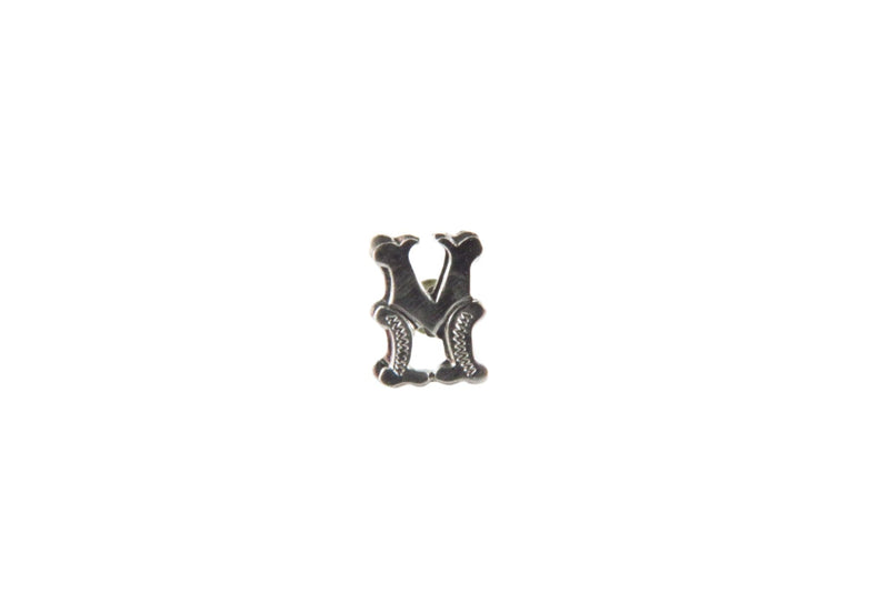 Letter M Ring Insert for Signet Monogram Rings Hardstone Ring Letter M 8mm — Silver — front view