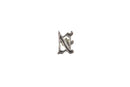 Letter N Ring Insert for Signet Monogram Rings Hardstone Ring Letter N 8.14mmmm — Silver — front view