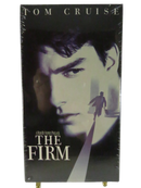 Front of factory-sealed The Firm VHS slipcover with Tom Cruise artwork and Sydney Pollack credit