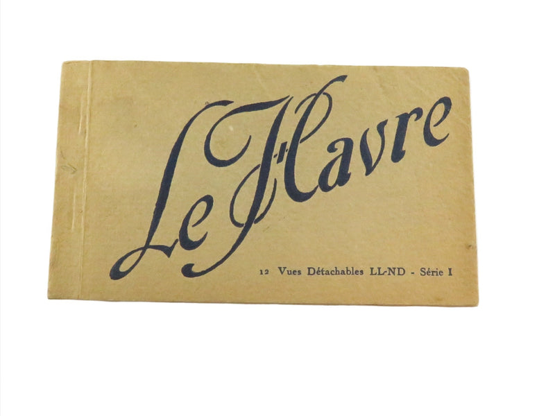 Antique Detachable Photo Postcard Book Le Havre Series 1 Vues of France? Grand T — front view