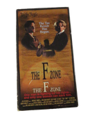 Front of The F Zone VHS slipcase with constitutional document artwork and cast images