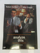 Back of sealed Analyze This promotional screener DVD with NOT FOR SALE 16988 PROMO sticker and special-features panel