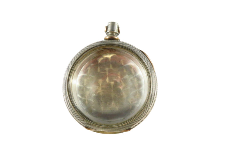 Antique 18s Coin Silver Open Face Pocket Watch Case for Part or Restoration