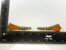 Art Deco Bakelite Brass Drawer Pulls Pair 1920s Vintage Catalin Handles Antique Hardware Depression Era Butterscotch
