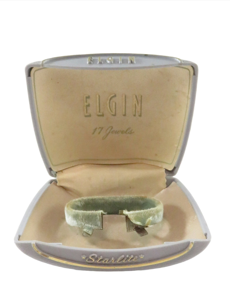 Elgin Starlite 17 Jewel Light Blue Watch Box Display Case by Arrow — Watches — front view