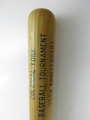 Louisville Slugger Colonial York Baseball Tournament 25th Anniversary Mini Bat 1989 22 Inch Wood Commemorative Souvenir