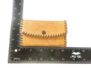 Vintage Hand Tooled Leather Coin Dispenser Wallet Tan Floral Snap Closure 4 Slot Plastic Change Holder Whipstitched Trim