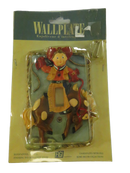 Front of FIGI Lil Buckaroo single-toggle wallplate in blister packaging, showing a cowboy riding a bucking horse and rope border.