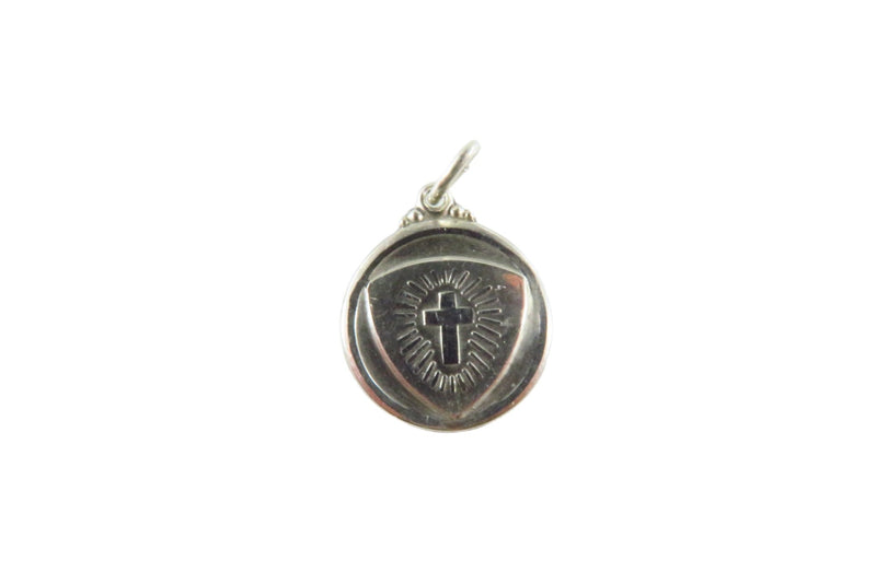 I Am A Methodist Sterling Silver Charm Round Vintage Hayward Sterling — Sterling Silver, Silver — front view