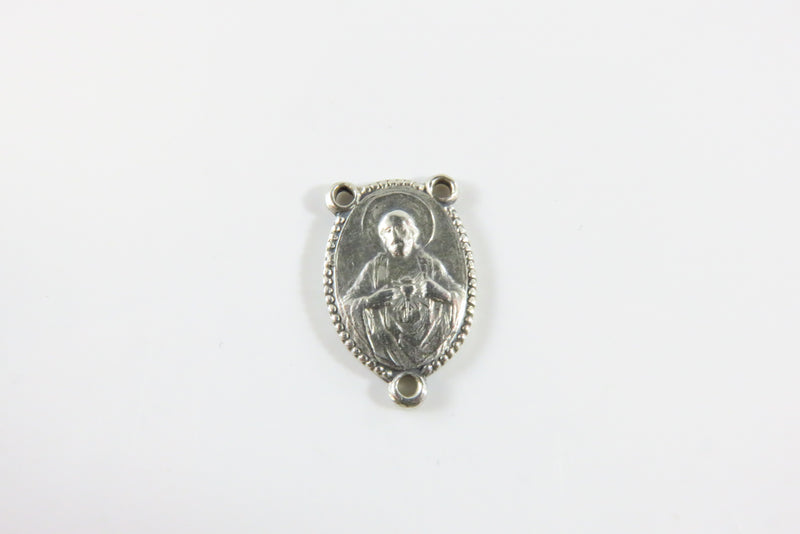 Sterling Replacement Small Rosary Centerpiece Our Lady of Mt Carmel 16.47mm H