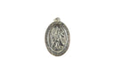 925 Saint Christopher Travel Pendant/Charm Medal by Anson Oval 23.7mm — Sterling Silver, Silver — front view