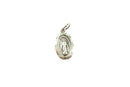 925 Blessed Virgin Mary Miraculous Medallion Miracle Medal Oval Charm — Sterling Silver, Silver — front view