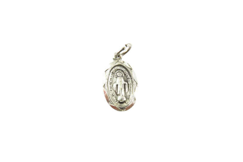 925 Blessed Virgin Mary Miraculous Medallion Miracle Medal Oval Charm