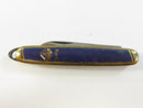 Knights of Columbus K of C Enamel Watch Fob Pocket Knife Made in USA Single Blade Mid-Century 2 7/8 Inch Closed