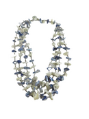 Vintage c1950s Mother of Pearl Choker Necklace, 4 Strand, Japan — Pearl — front view