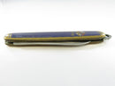 Knights of Columbus K of C Enamel Watch Fob Pocket Knife Made in USA Single Blade Mid-Century 2 7/8 Inch Closed