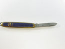 Knights of Columbus K of C Enamel Watch Fob Pocket Knife Made in USA Single Blade Mid-Century 2 7/8 Inch Closed