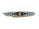 Shriners Masonic Sterling Silver Guilloche Enamel Pocket Knife A.O. Oakes Art Deco 1920s 1930s Watch Fob 2 Blade 3 Inch
