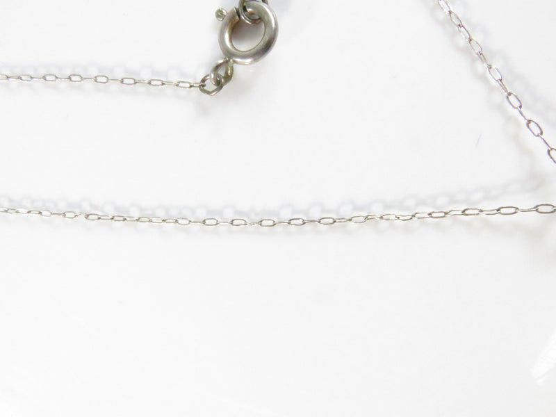 Vintage Turquoise Heart Pendant Necklace on Sterling Cable Chain