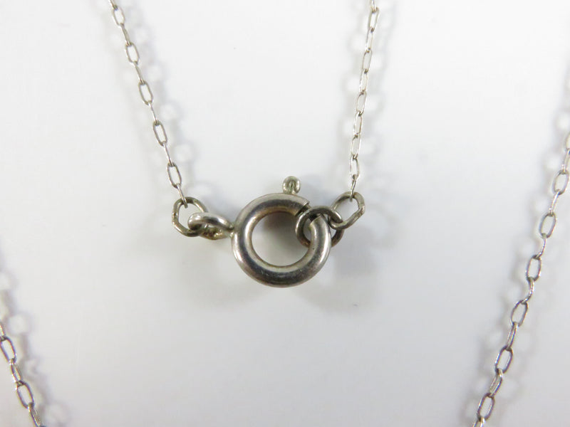 Vintage Turquoise Heart Pendant Necklace on Sterling Cable Chain