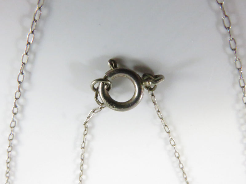 Vintage Turquoise Heart Pendant Necklace on Sterling Cable Chain