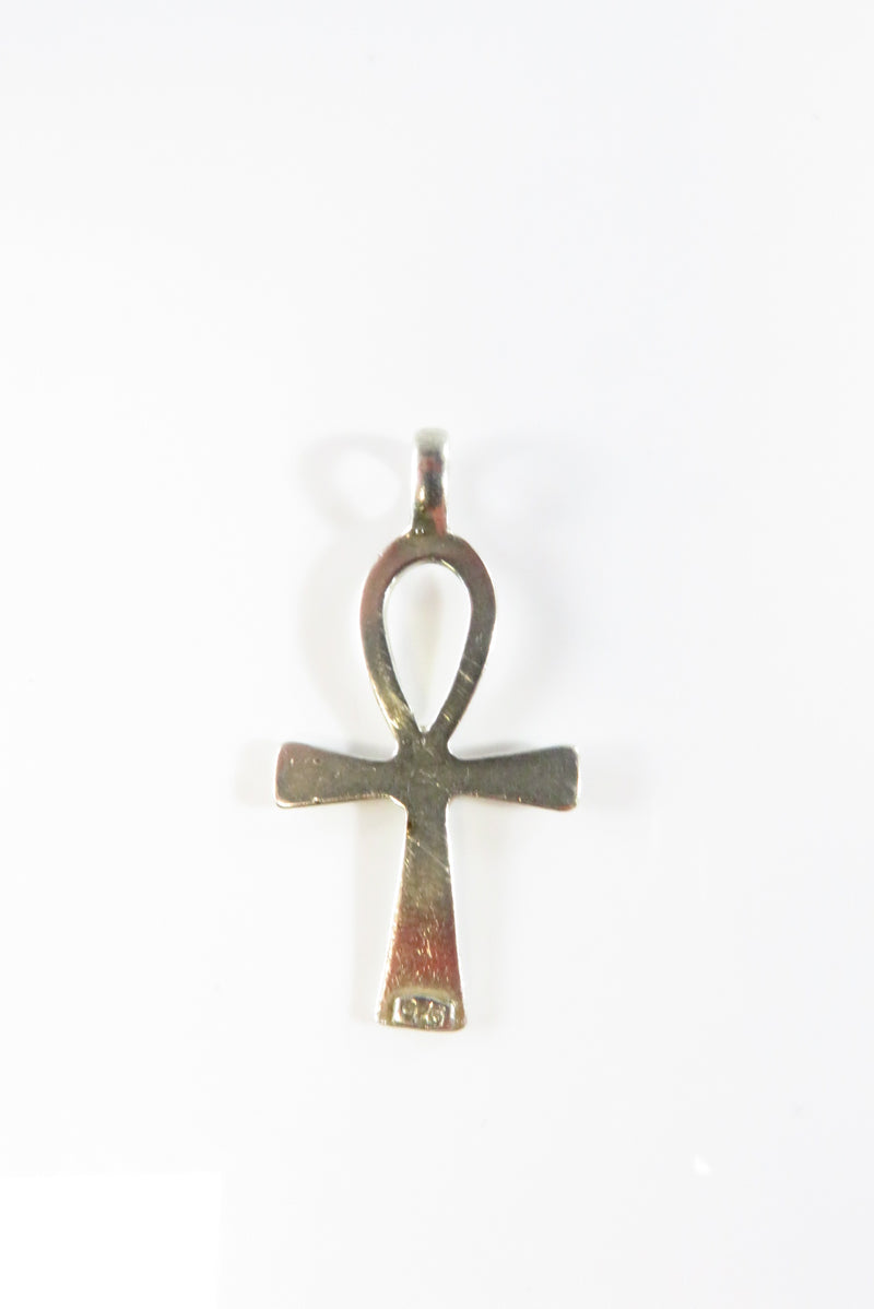 Egyptian Ankh Sterling Silver Cross Pendant Ankh Pendant 1 1/4" High