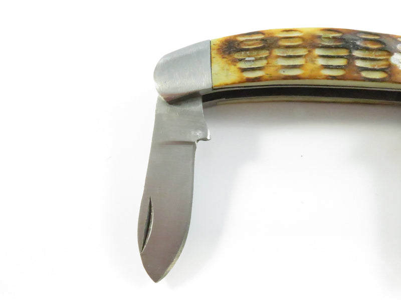 Vintage Wild Turkey 3 Blade Pocket Knife with Stag Grips Surgical Steel