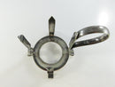 Antique Silver Plate Demitasse Cup Holder Zarf Model 3173 Gothic Martin, Hall & Co Ltd Four-Prong Frame Circa 1900-1920s 90.8g