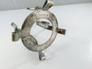 Antique Silver Plate Demitasse Cup Holder Zarf Model 3173 Gothic Martin, Hall & Co Ltd Four-Prong Frame Circa 1900-1920s 90.8g