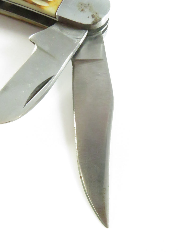 Vintage Wild Turkey 3 Blade Pocket Knife with Stag Grips Surgical Steel